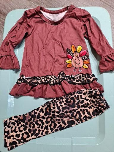 Maroon brown shirt with turkey