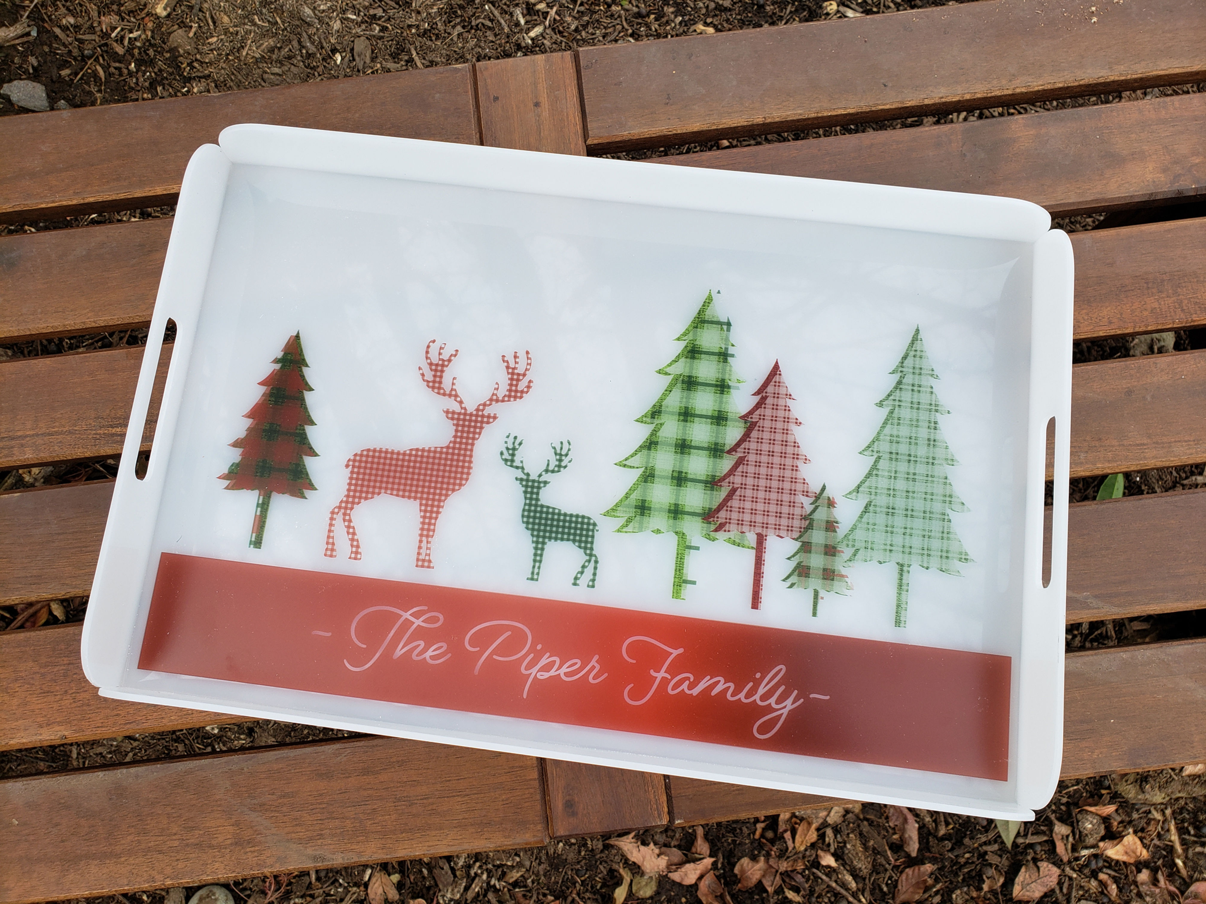 Personalized Printed Acrylic Tray - Large