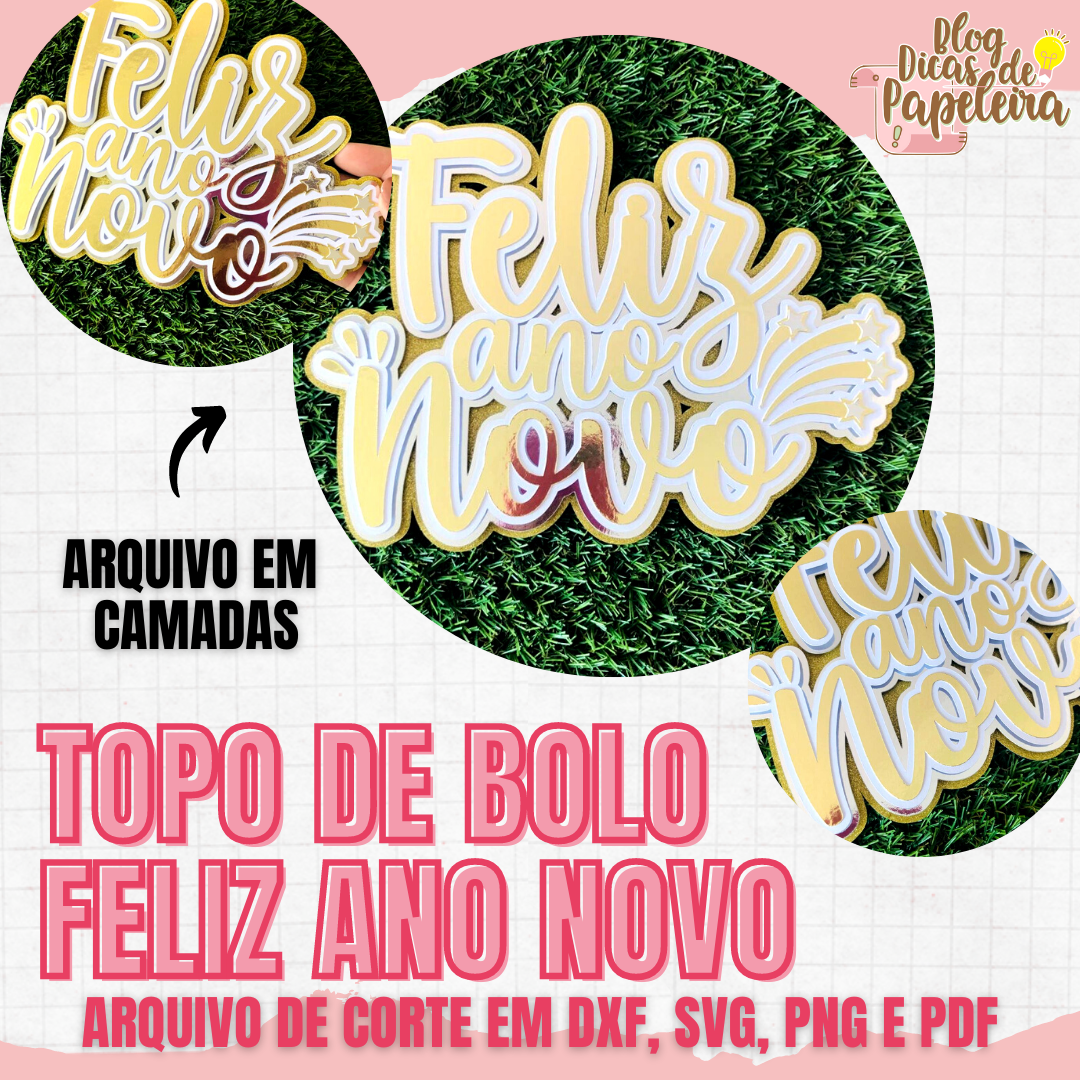 Topo de Bolo Ano Novo