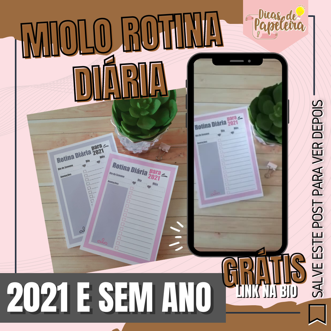 Grátis - Miolo Rotina Diária