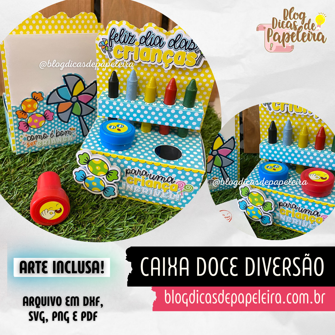 Caixa Doce Diversão - COM ARTE - Dia das Crianças