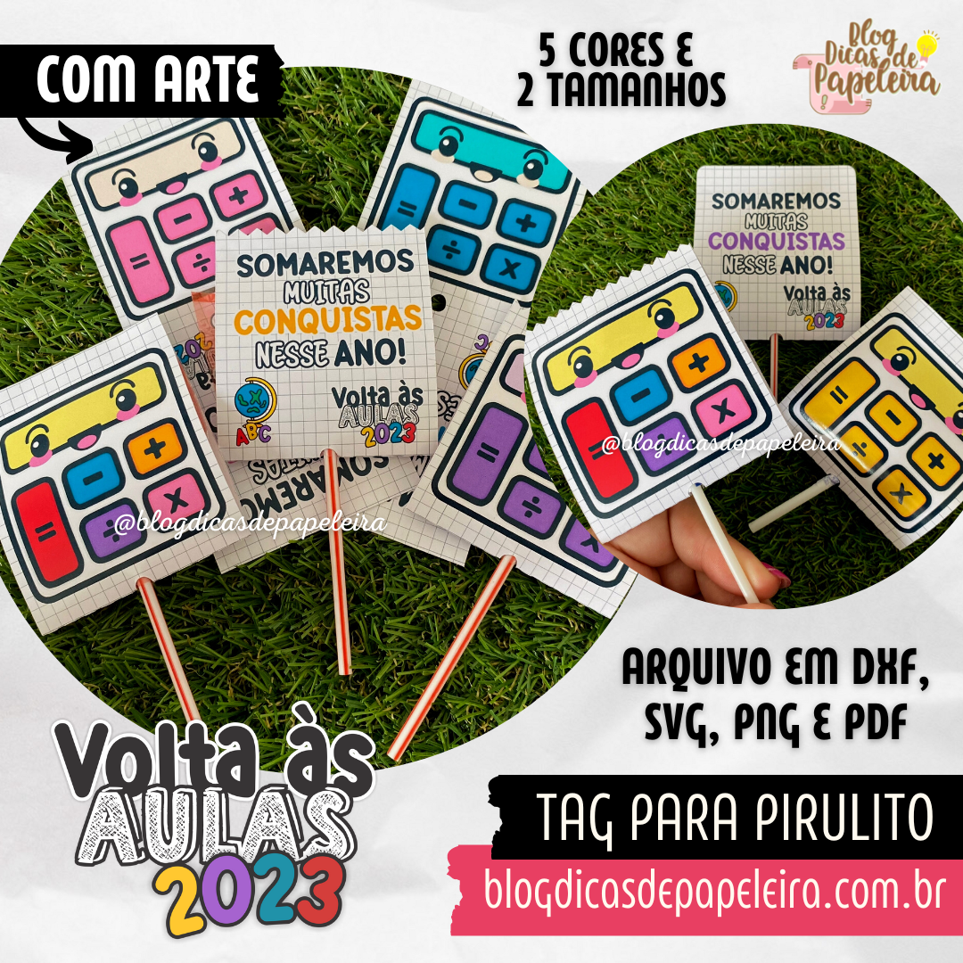 Cards para Pirulito - VOLTA ÀS AULAS