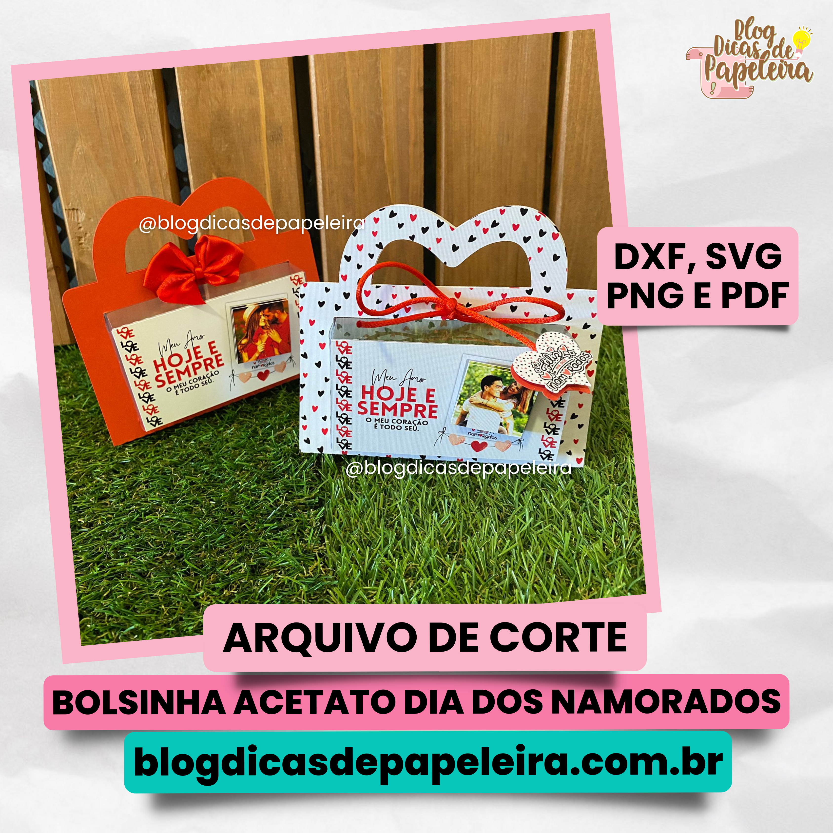 Caixa Bolsinha Acetato Dia dos Namorados