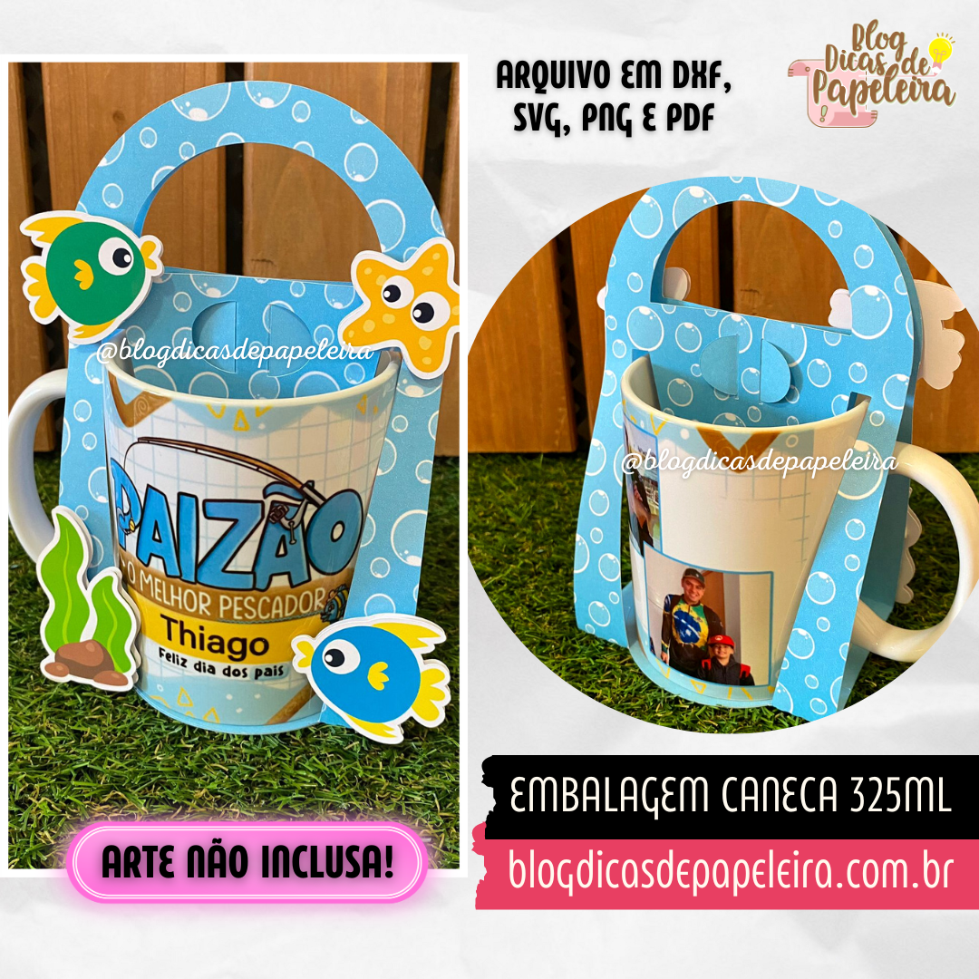 Embalagem para Caneca Porcelana 325ml - ARTE NÃO INCLUSA