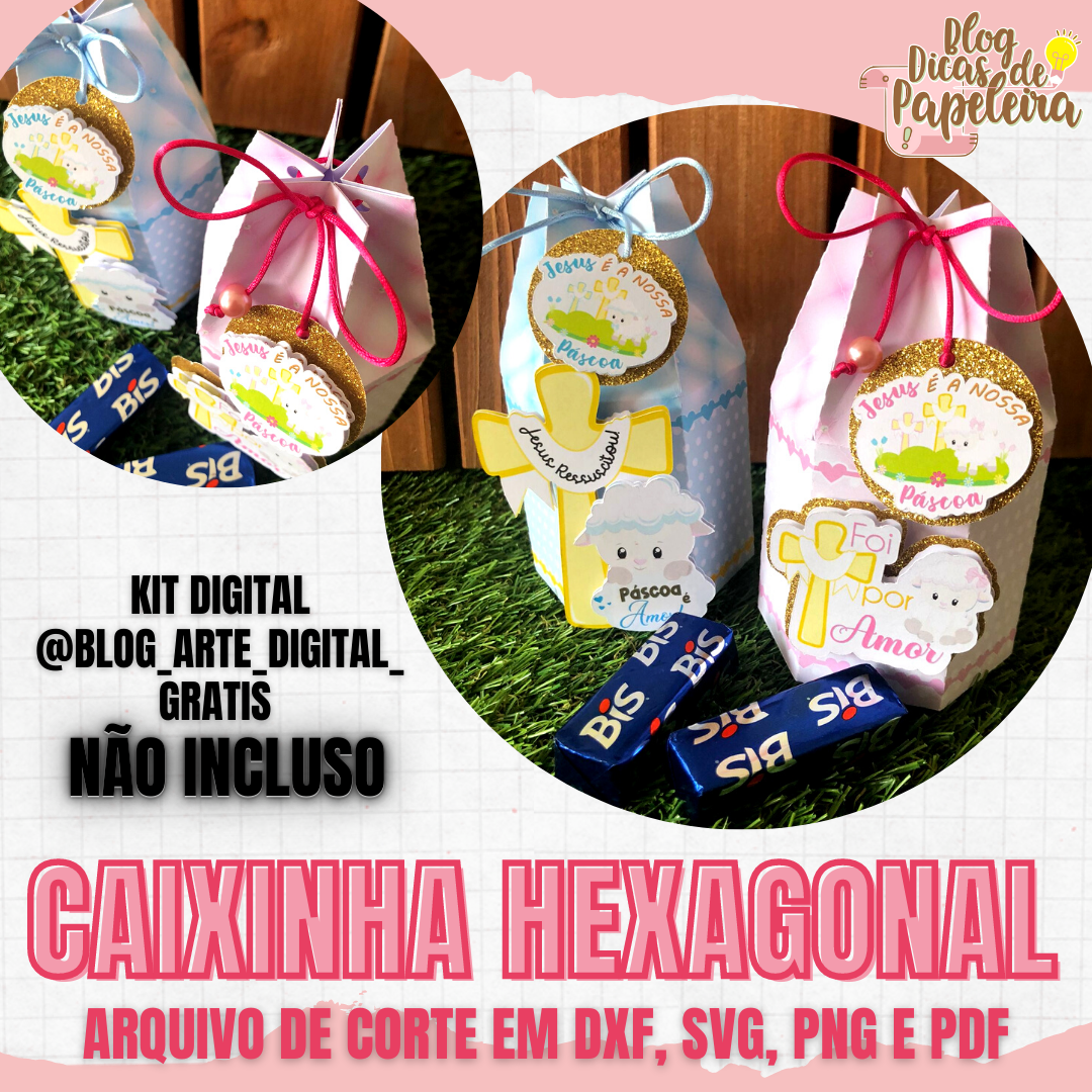 Caixinha Hexagonal - Arte NÃO Inclusa