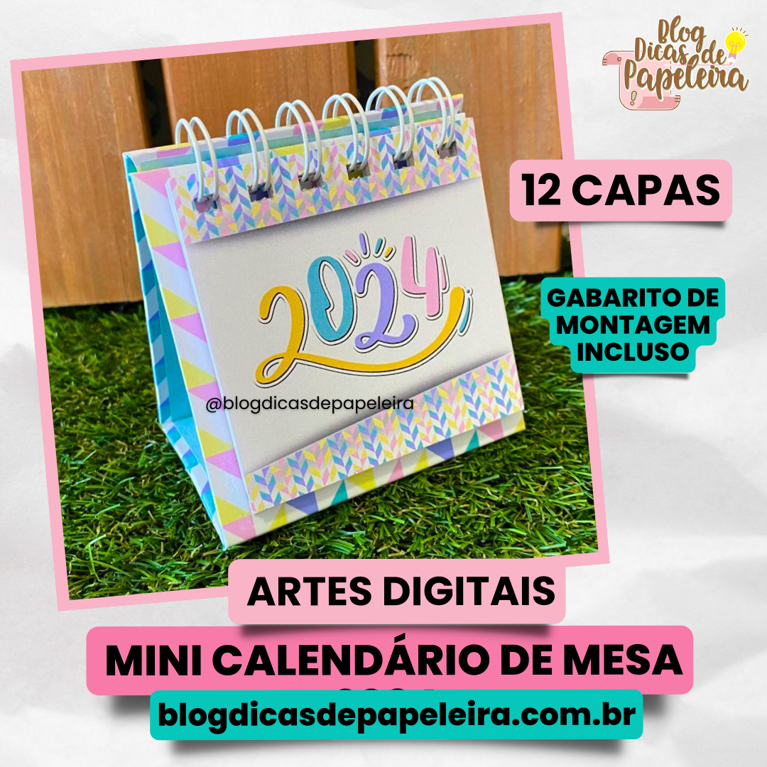 Mini Calendário de Mesa 2024 - Digital