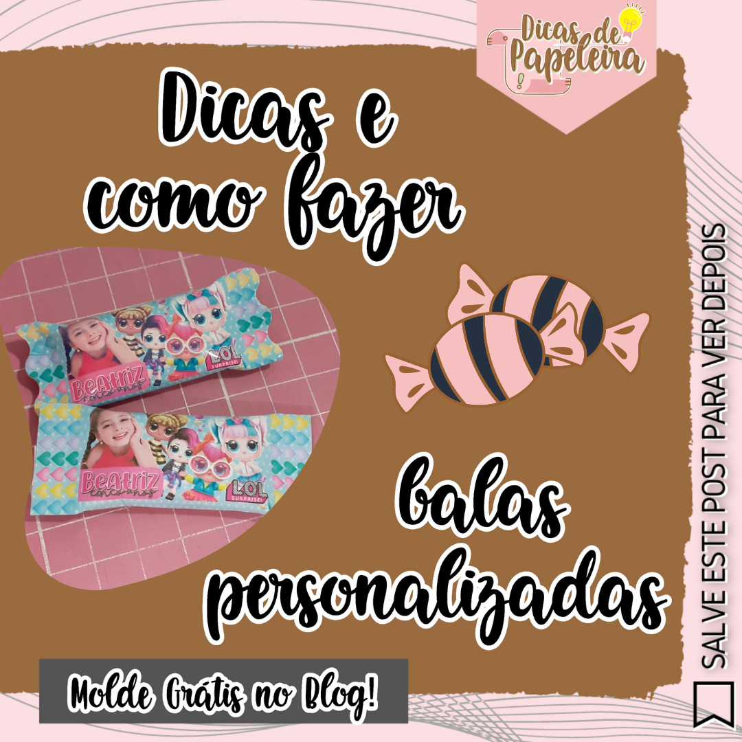 Grátis - Molde Bala Personalizada