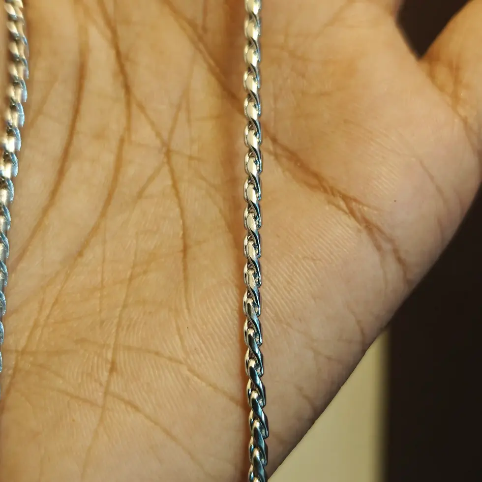 Silver-tone unisex curb chain necklace with a polished finish and 56 cm medium-length fit.
