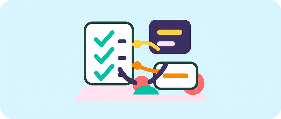 Abstract illustration of SaaS implementation checklist