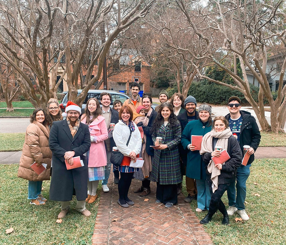 Annual Christmas caroling day!