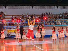 Time Jundiaí encanta público em apresentação de ginástica rítmica no Festijun
