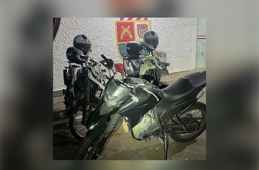 Polícia Militar recupera motocicleta roubada em Várzea Paulista após perseguição