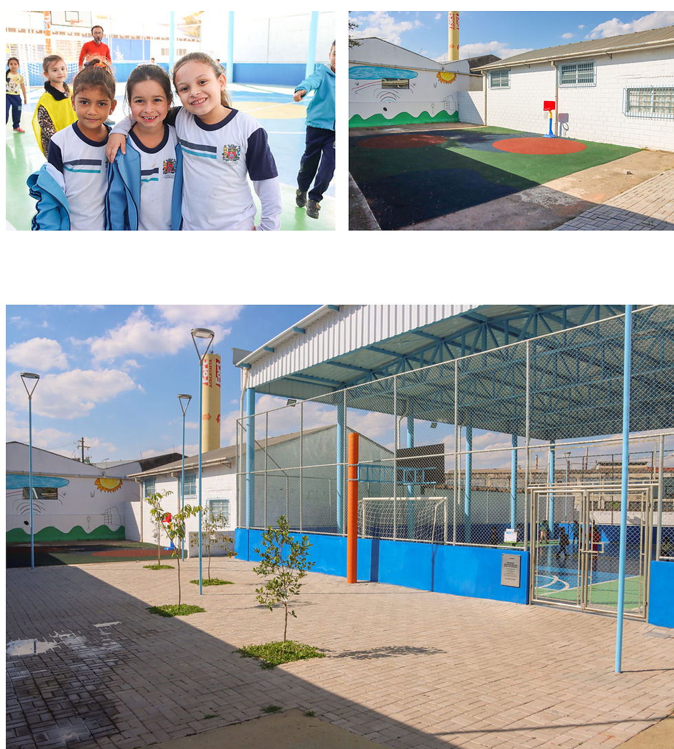 EMEB Luiz Bárbaro – nova quadra poliesportiva e espaço anexo revitalizado