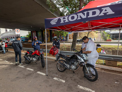 Espaço Motoboy recebe ação educativa do Maio Amarelo em Jundiaí