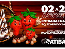 “Festival da Família, Música e Morango 2025” terá programação gratuita aos fins de semana de agosto no Parque Edmundo Zanoni