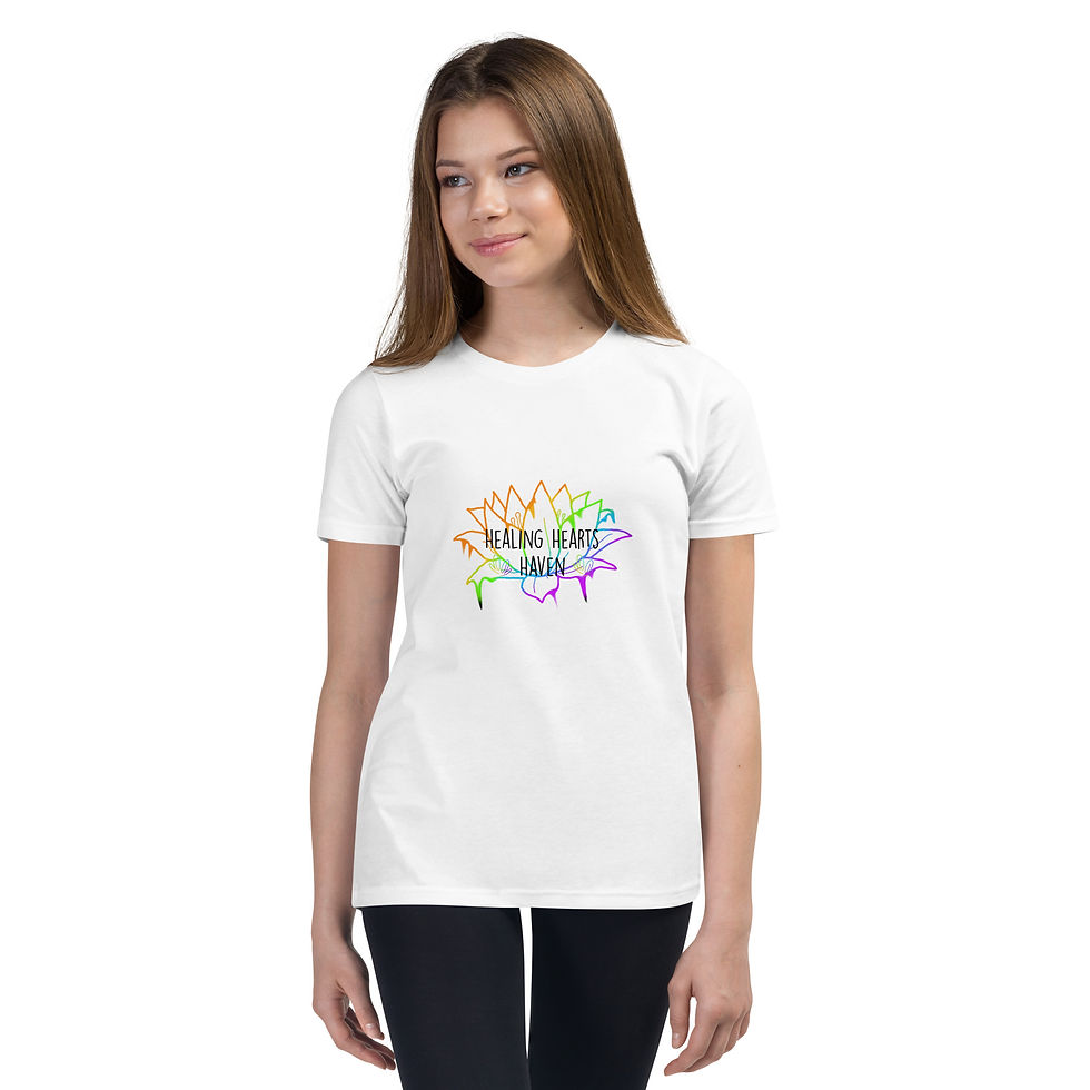 Thumbnail: Healing Hearts Haven - Lotus Youth Short Sleeve T-Shirt