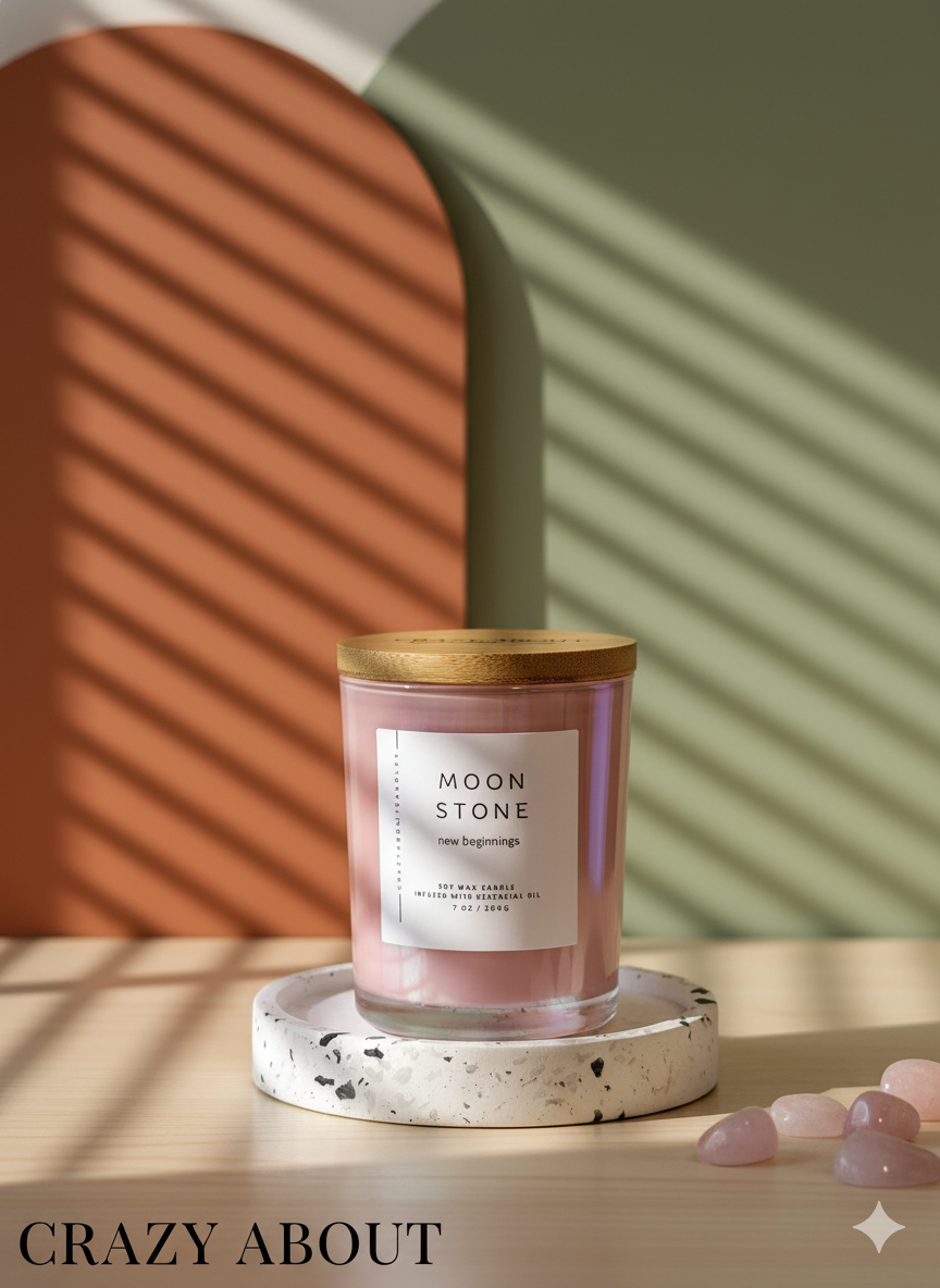 Thumbnail: Energy Crystal Candle — Natural Soy Wax, Aromatherapy & Healing Crystals