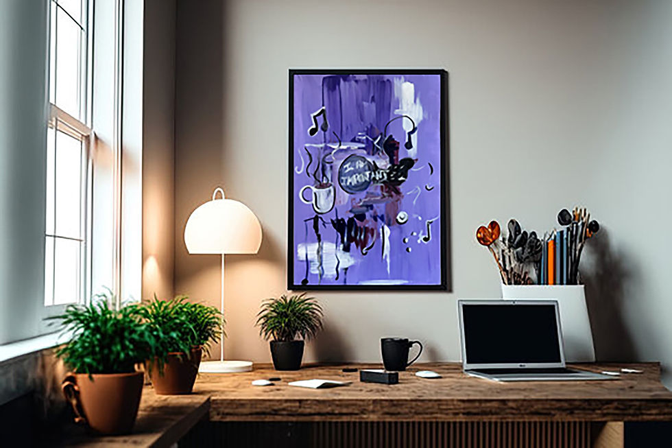 Thumbnail: I Am Important - Colorful Acrylic Art Print on Canvas for Wall and Home Décor