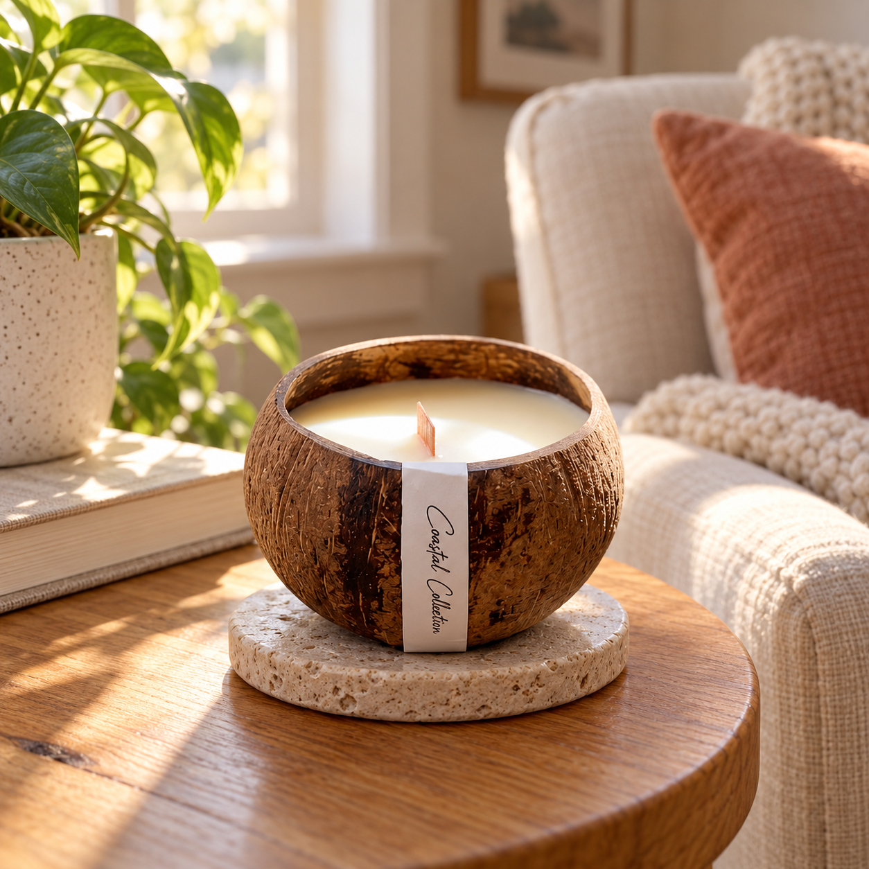Coconut Shell Candle | Sustainable Home Decor