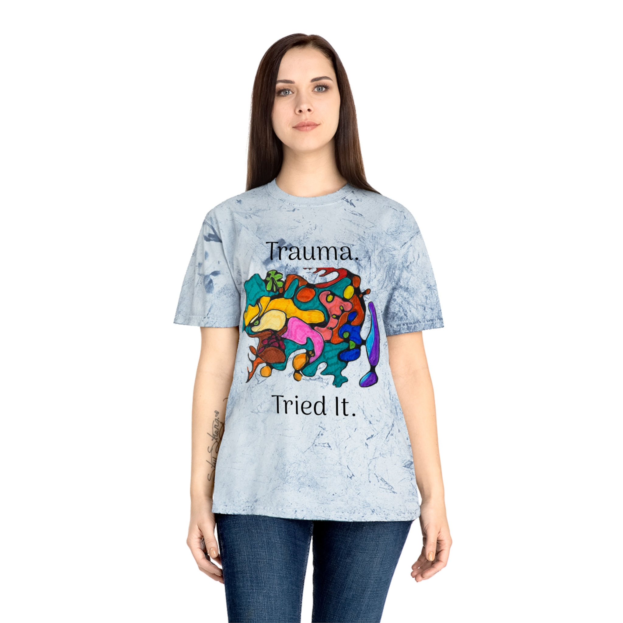 Healing Hearts Haven - Trauma, Tried It Unisex Color Blast T-Shirt
