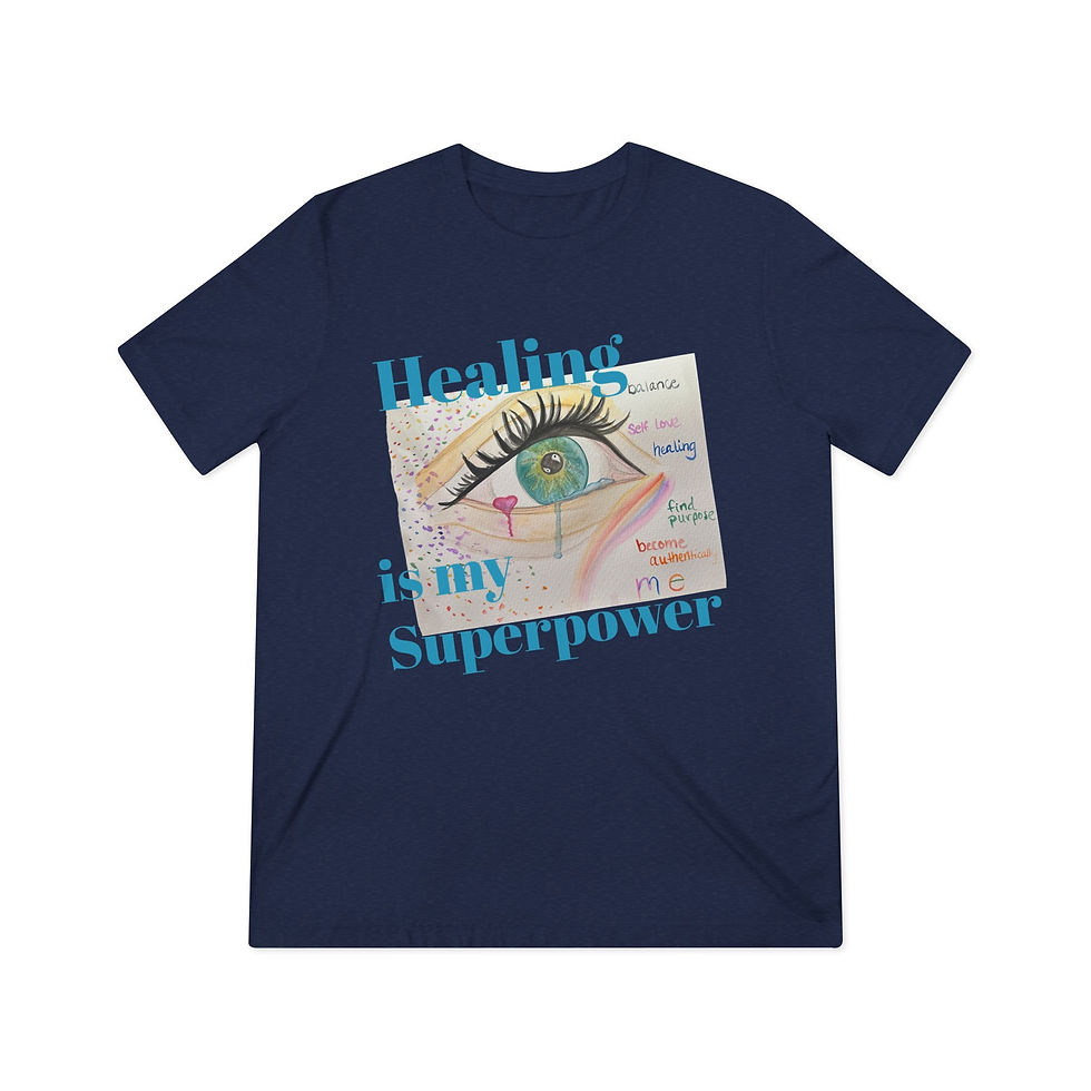 Healing is My Superpower Unisex Triblend Tee - Inspirational Graphic T-Shirt