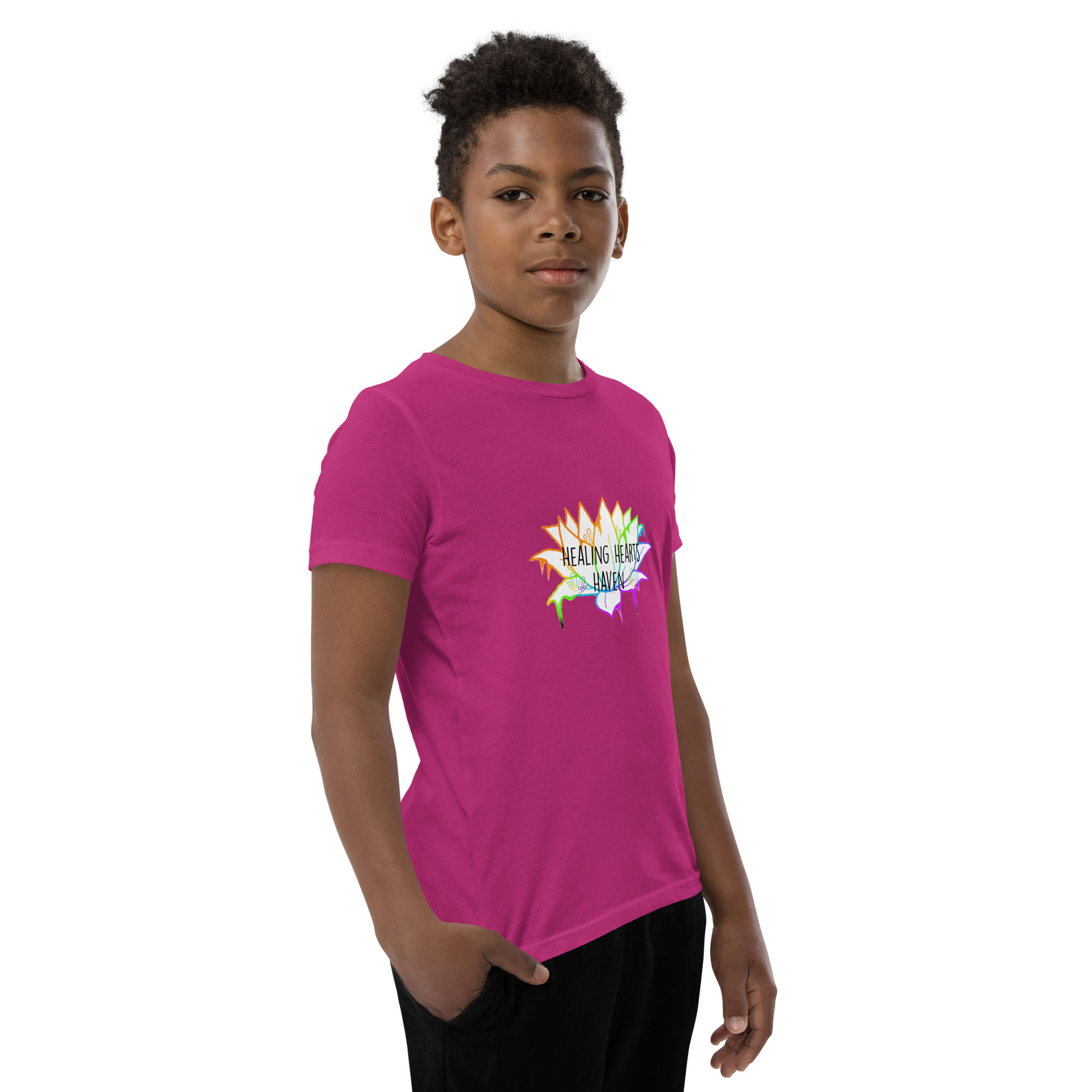 Healing Hearts Haven - Lotus Youth Short Sleeve T-Shirt