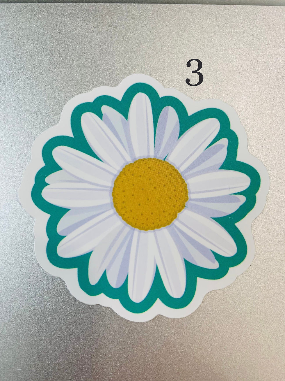 Thumbnail: Wood Natural Creations  – Happy Daisy Stickers – Hand Drawn