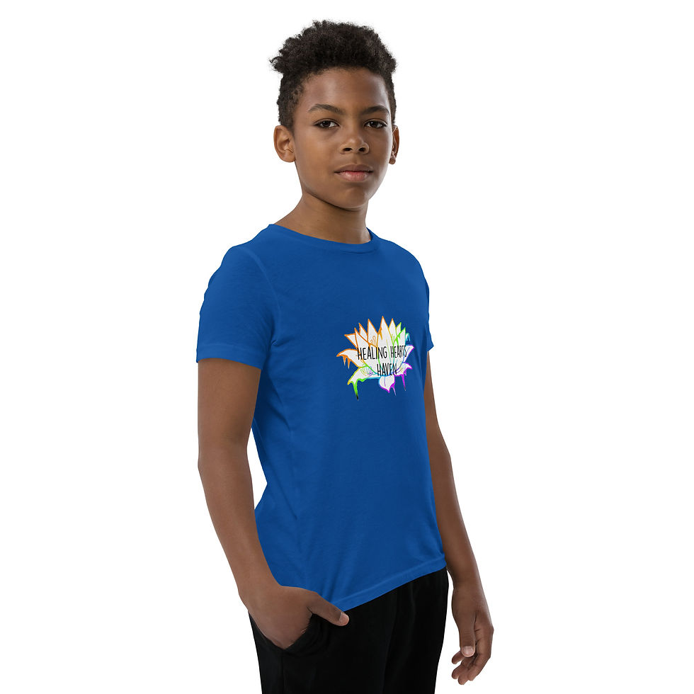 Thumbnail: Healing Hearts Haven - Lotus Youth Short Sleeve T-Shirt