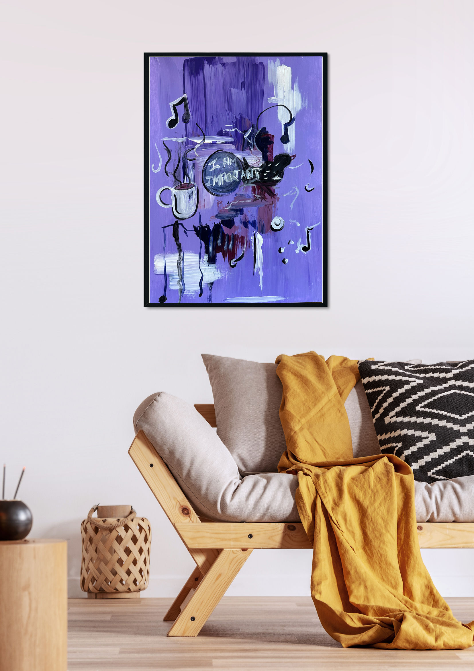 I Am Important - Colorful Acrylic Art Print on Canvas for Wall and Home Décor