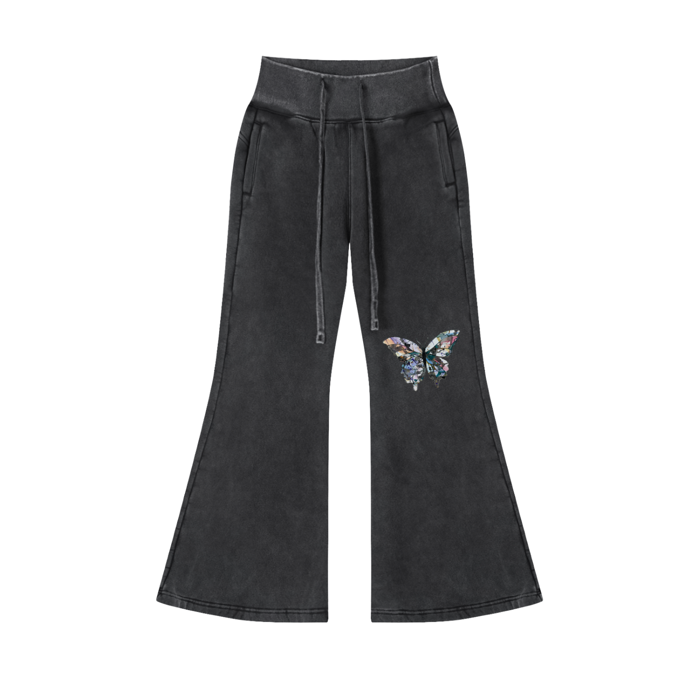 Vintage Washed Flared Fleece Pants