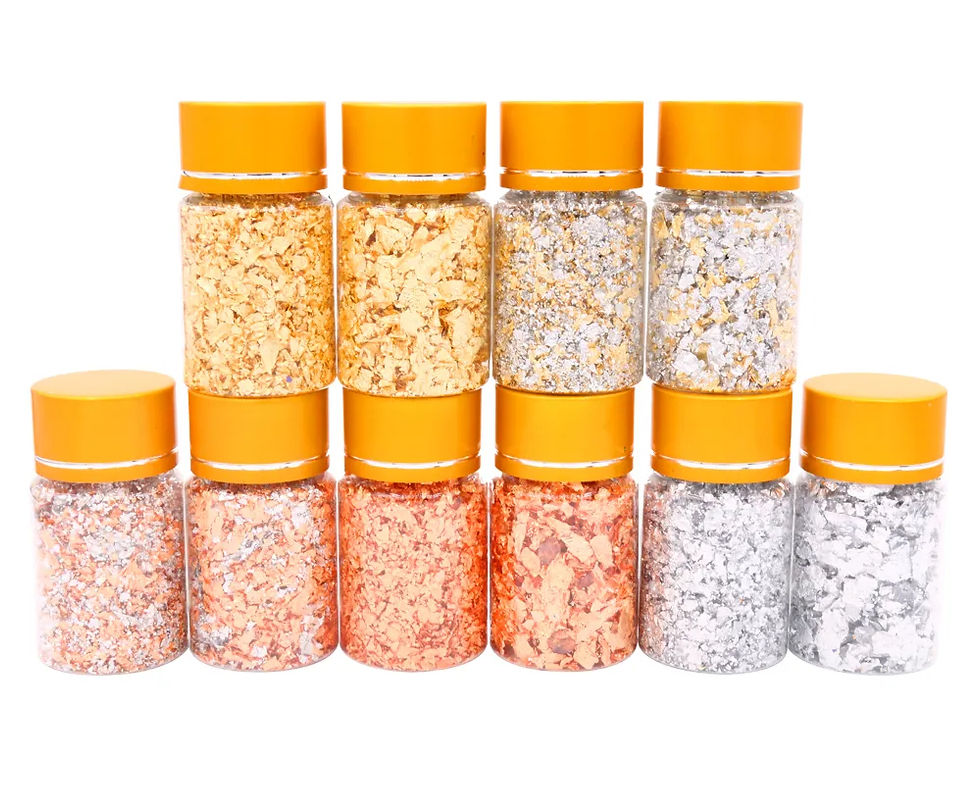 Imitation Gold Leaf Flakes Copper Flakes for Gliding Arts Crafts