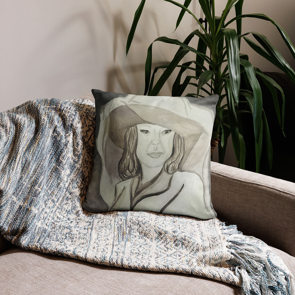 Thumbnail: Western Wedding – Watercolor Art Throw Pillow