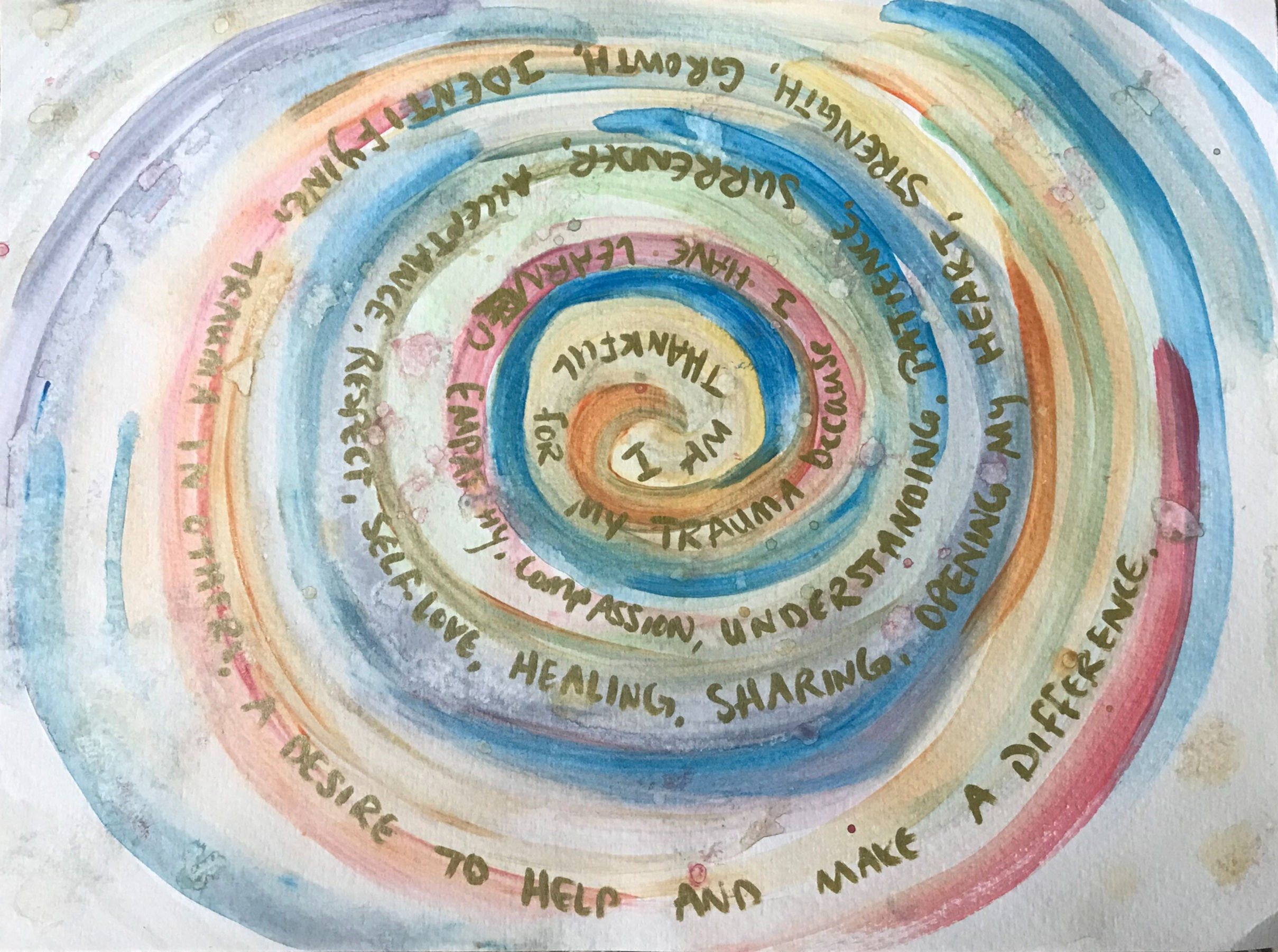 Learning - Original Watercolor Youth Artwork
