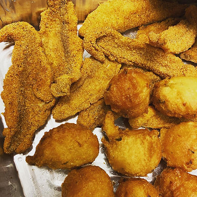 Fish and Hushpuppies Whole Hog Cafe