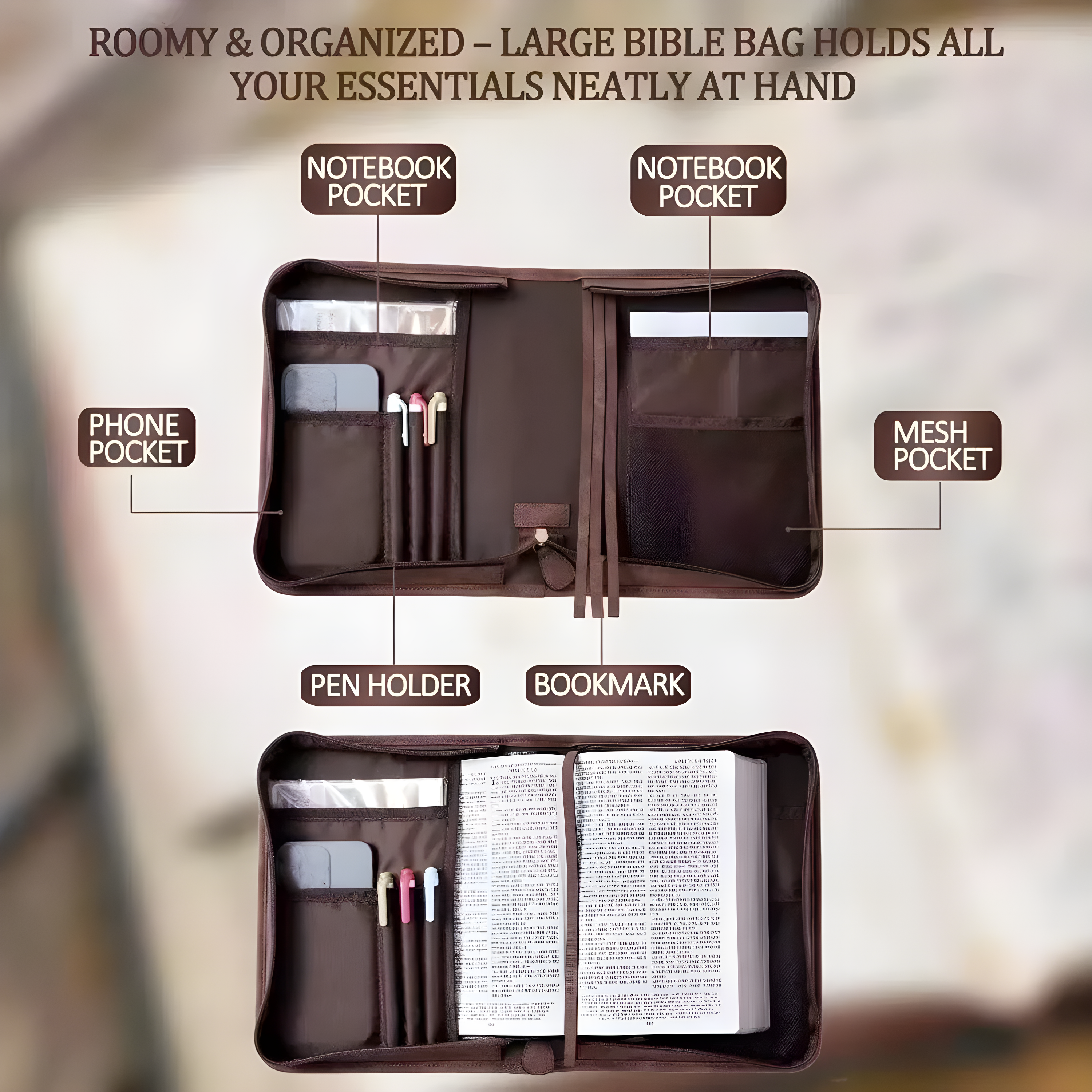 Carry the Word Vegan Leather Bible Cover