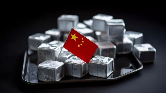 terres rares et drapeau de la chine