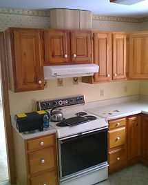 kitchen renovation, clean lines, light