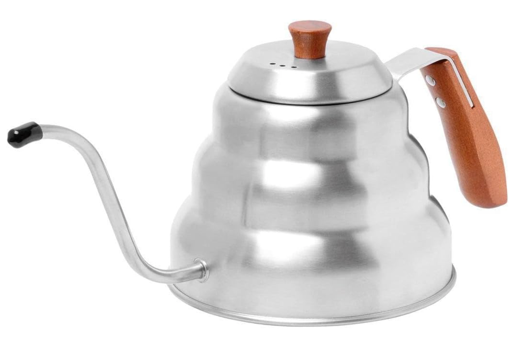 CHALEIRA BICO FINO 1 LITRO INOX CABO DE MADEIRA MIMO STYLE