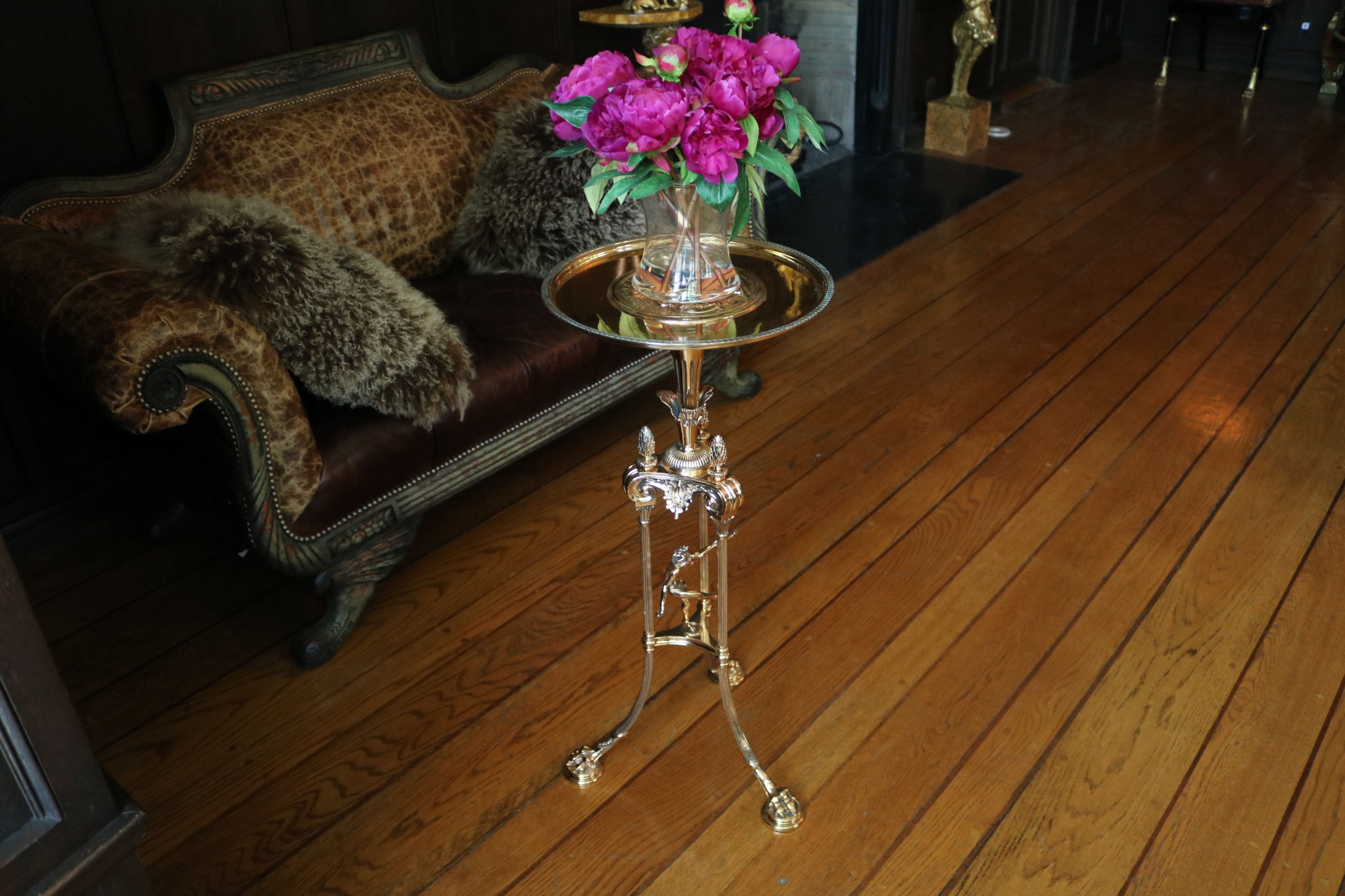 Signed Tiffany and Co/ Levllain Bronze Gueridon Pedestal 19th Century