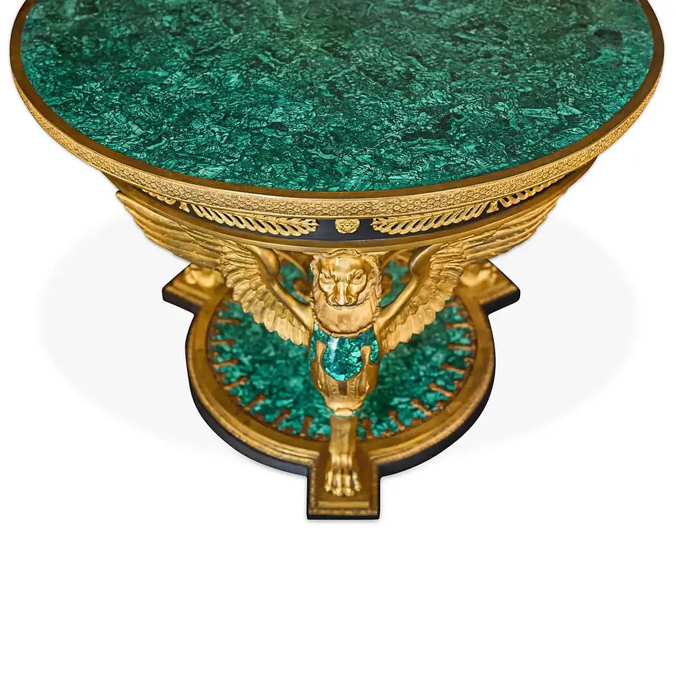 Thumbnail: Russian Empire Style Bronze Mounted Malachite Centre Table