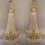 Thumbnail: Pair of 19th Century Gilt Bronze and Beaded Six Light “Apollo” Chandeliers