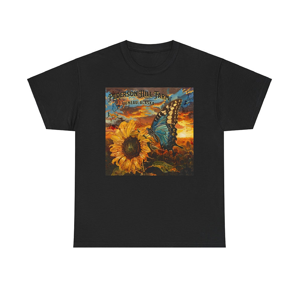 Thumbnail: PHF Butterfly & Sunflower Unisex Heavy Cotton Tee