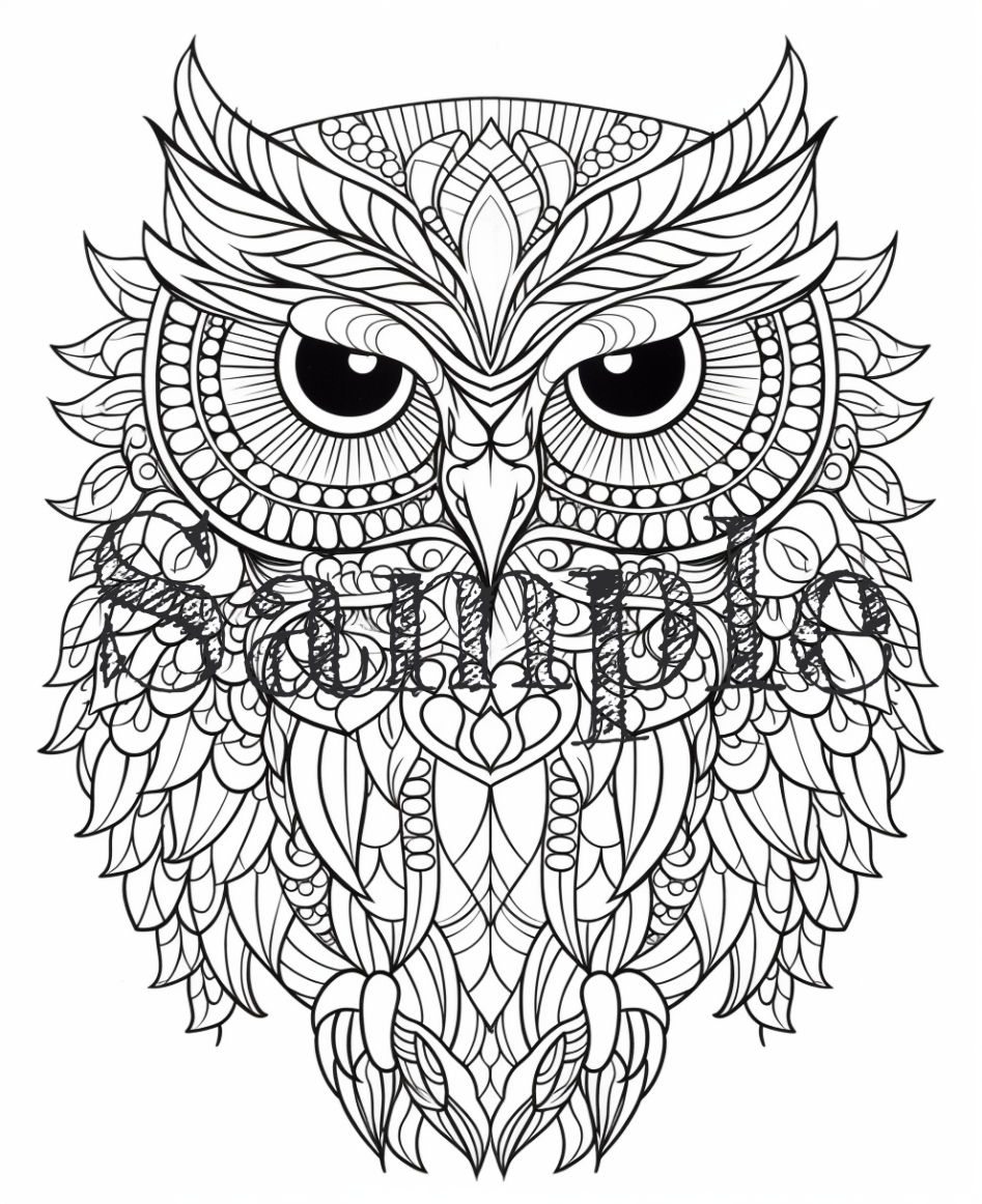 Thumbnail: Enchanted Forest Owls Color Book