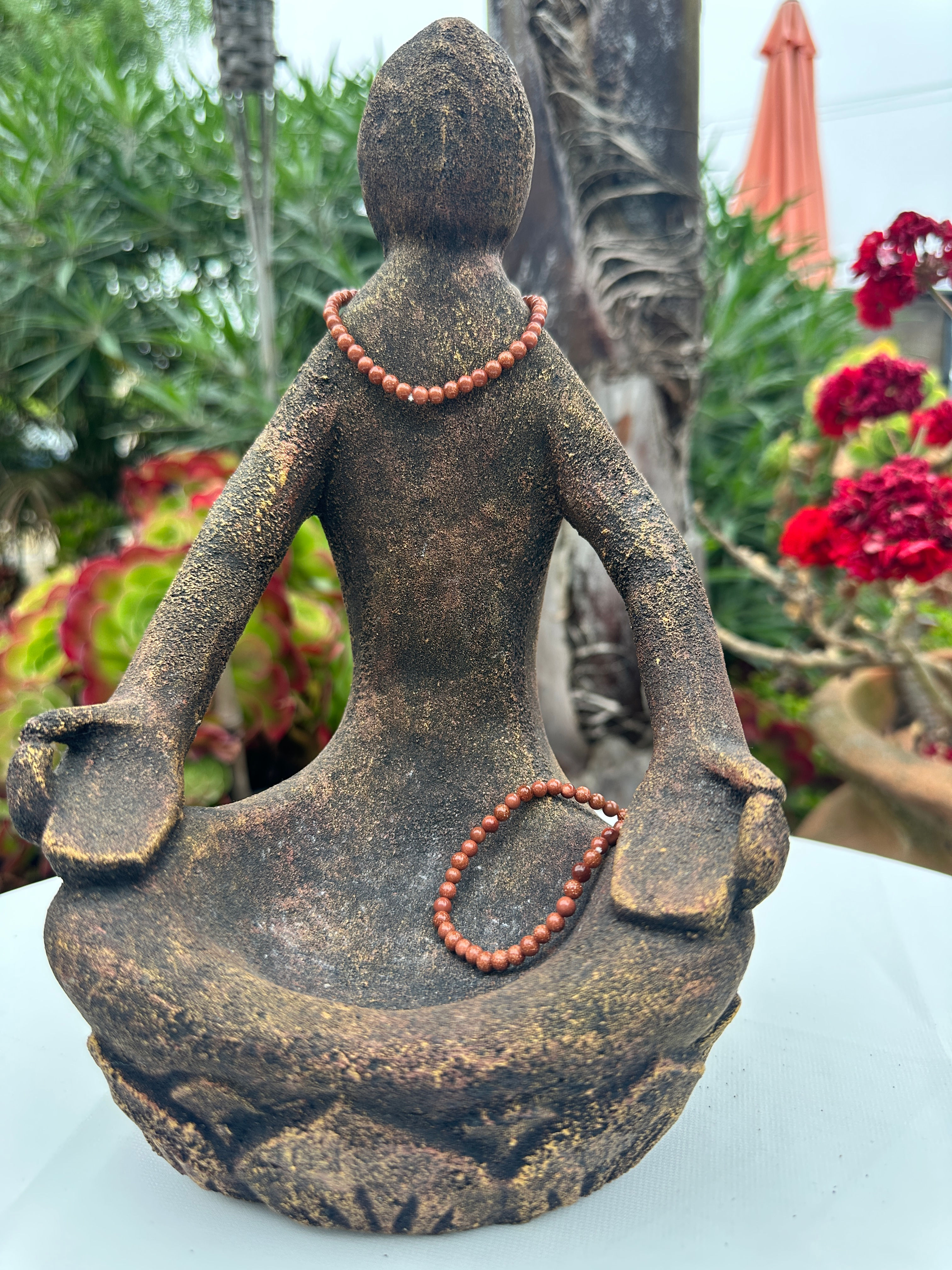 Goldstone 4mm Round Stretch Bracelet