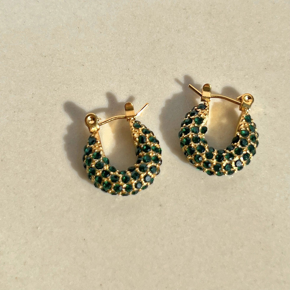 Thumbnail: The Crystal Chubby Hoops - 3 colour options