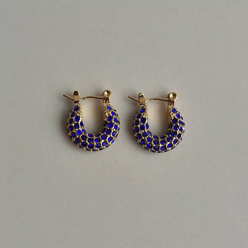 Thumbnail: The Crystal Chubby Hoops - 3 colour options