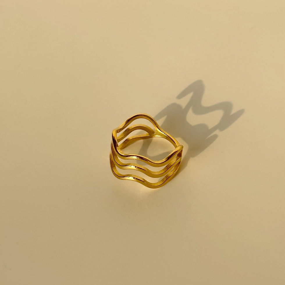 Thumbnail: The Wave Ring - Single or Layered 