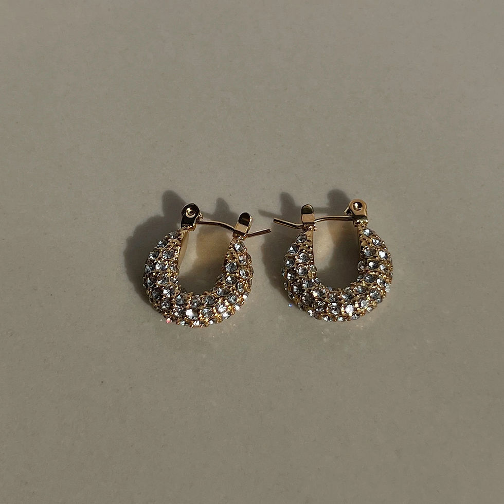 Thumbnail: The Crystal Chubby Hoops - 3 colour options