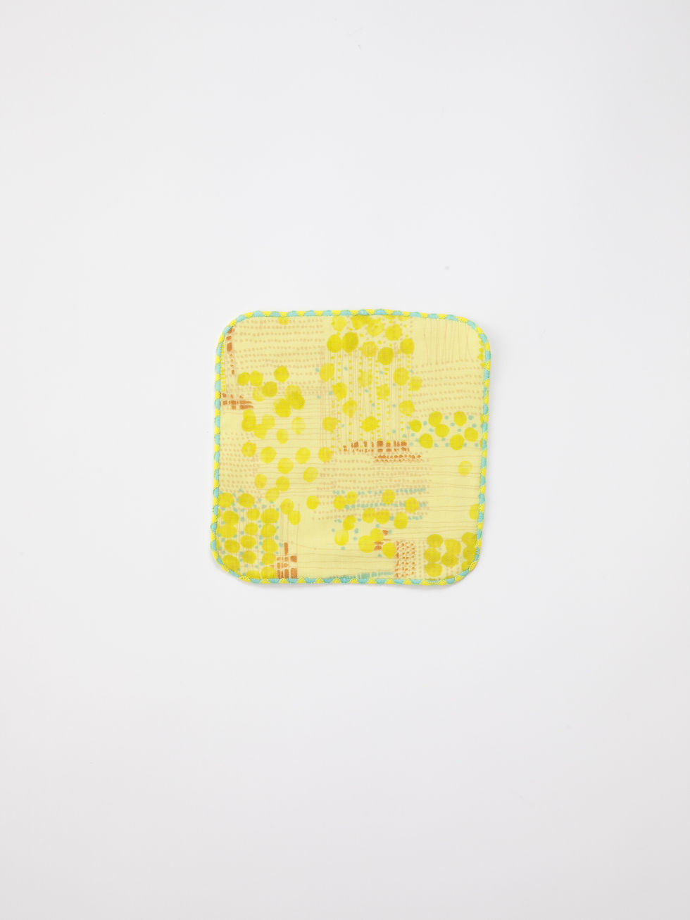 ミニハンカチ ドローイングドット イエロー(L-230102YE)
