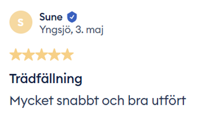 kundrecention - mycket snabbt och bra utfört